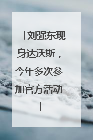 刘强东现身达沃斯，今年多次参加官方活动