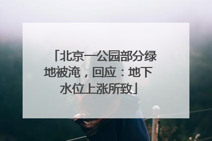 北京一公园部分绿地被淹，回应：地下水位上涨所致