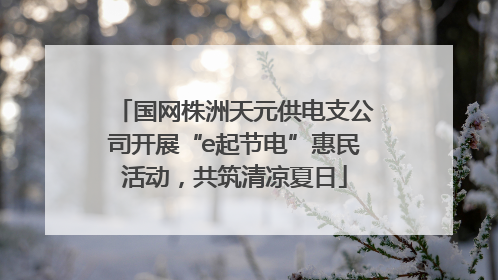 国网株洲天元供电支公司开展“e起节电”惠民活动，共筑清凉夏日