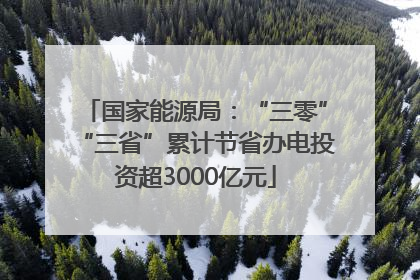 国家能源局：“三零”“三省”累计节省办电投资超3000亿元