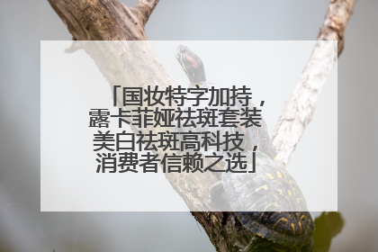 国妆特字加持，露卡菲娅祛斑套装美白祛斑高科技，消费者信赖之选