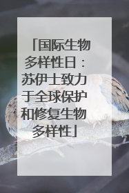 国际生物多样性日：苏伊士致力于全球保护和修复生物多样性