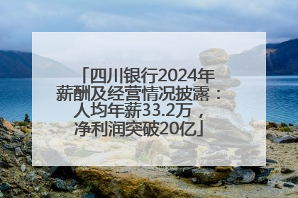 四川银行2024年薪酬及经营情况披露：人均年薪33.2万，净利润突破20亿