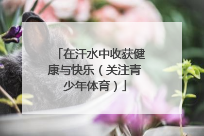 在汗水中收获健康与快乐（关注青少年体育）