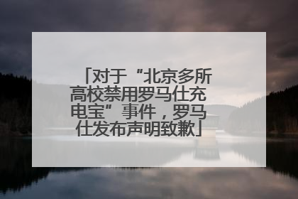 对于“北京多所高校禁用罗马仕充电宝”事件，罗马仕发布声明致歉