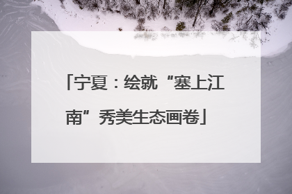 宁夏：绘就“塞上江南”秀美生态画卷