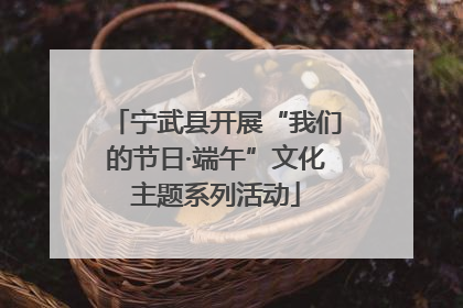 宁武县开展“我们的节日·端午”文化主题系列活动