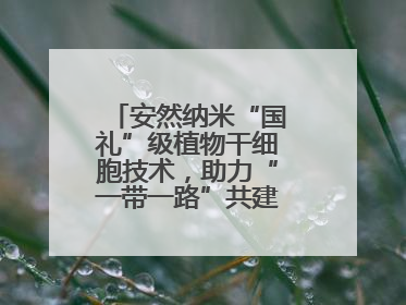 安然纳米“国礼”级植物干细胞技术，助力“一带一路”共建可持续未来