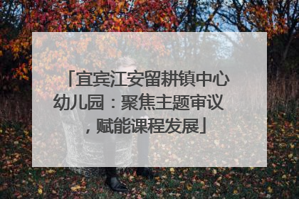 宜宾江安留耕镇中心幼儿园：聚焦主题审议，赋能课程发展