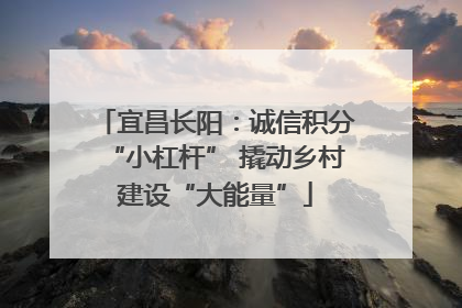 宜昌长阳：诚信积分“小杠杆” 撬动乡村建设“大能量”