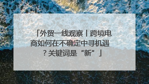 外贸一线观察丨跨境电商如何在不确定中寻机遇？关键词是“新”