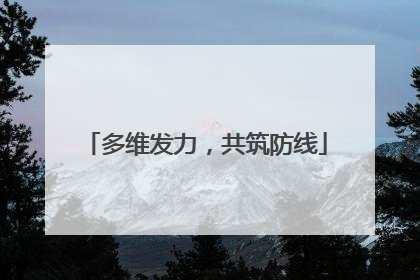 多维发力，共筑防线