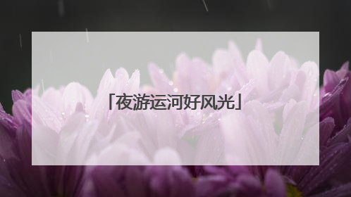 夜游运河好风光