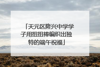 天元区隆兴中学学子用扭扭棒编织出独特的端午祝福