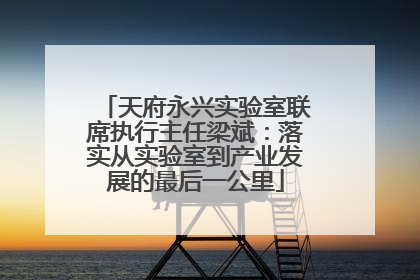 天府永兴实验室联席执行主任梁斌：落实从实验室到产业发展的最后一公里