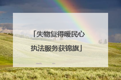 失物复得暖民心 执法服务获锦旗