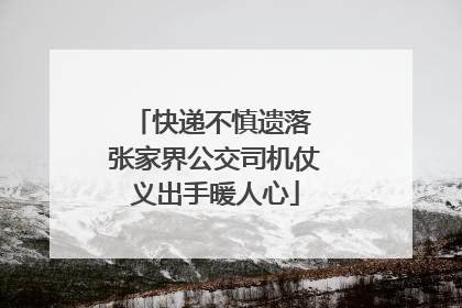 快递不慎遗落 张家界公交司机仗义出手暖人心