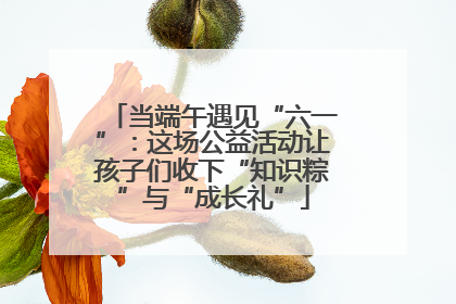 当端午遇见“六一”：这场公益活动让孩子们收下“知识粽”与“成长礼”