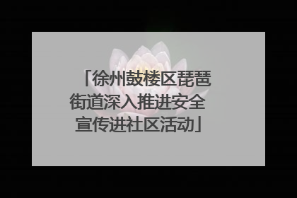 徐州鼓楼区琵琶街道深入推进安全宣传进社区活动
