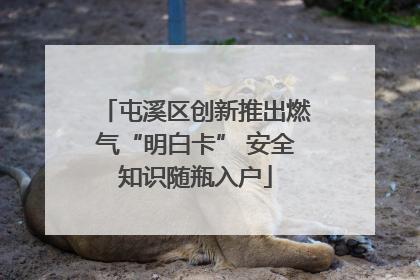屯溪区创新推出燃气“明白卡” 安全知识随瓶入户
