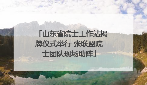 山东省院士工作站揭牌仪式举行 张联盟院士团队现场助阵