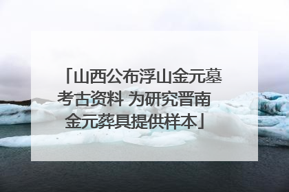 山西公布浮山金元墓考古资料 为研究晋南金元葬具提供样本