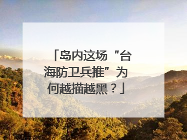 岛内这场“台海防卫兵推”为何越描越黑？