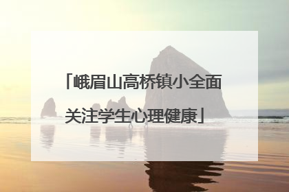 峨眉山高桥镇小全面关注学生心理健康