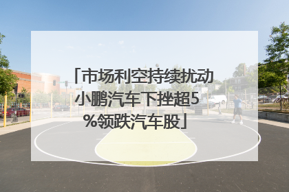 市场利空持续扰动 小鹏汽车下挫超5%领跌汽车股