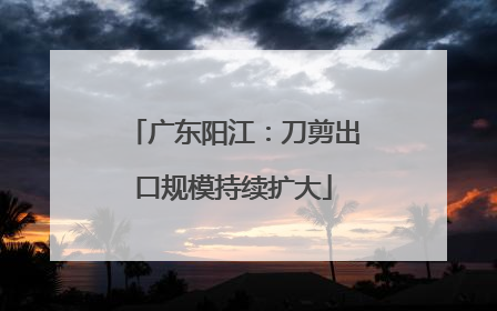 广东阳江：刀剪出口规模持续扩大