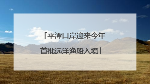 平潭口岸迎来今年首批远洋渔船入境