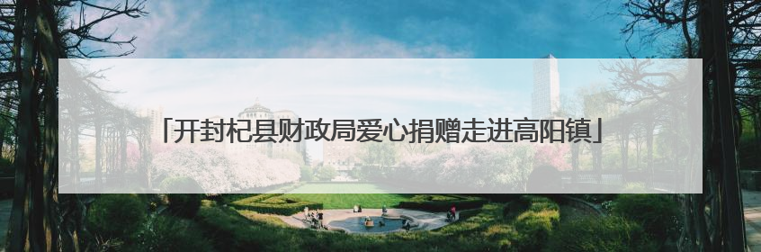 开封杞县财政局爱心捐赠走进高阳镇
