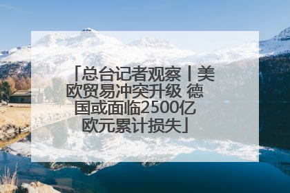 总台记者观察丨美欧贸易冲突升级 德国或面临2500亿欧元累计损失