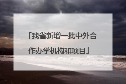 我省新增一批中外合作办学机构和项目