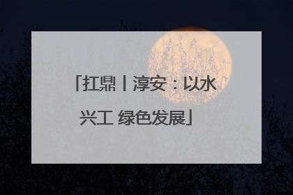 扛鼎丨淳安：以水兴工 绿色发展