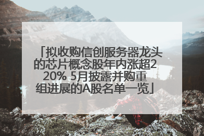 拟收购信创服务器龙头的芯片概念股年内涨超220% 5月披露并购重组进展的A股名单一览
