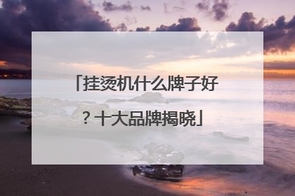 挂烫机什么牌子好？十大品牌揭晓