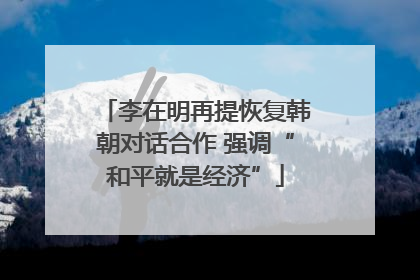 李在明再提恢复韩朝对话合作 强调“和平就是经济”
