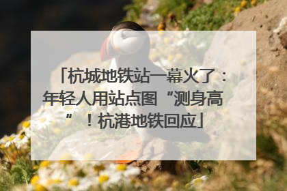 杭城地铁站一幕火了：年轻人用站点图“测身高”！杭港地铁回应