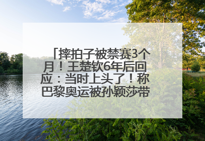 摔拍子被禁赛3个月！王楚钦6年后回应：当时上头了！称巴黎奥运被孙颖莎带着打，搭档8年“一个眼神就能懂”