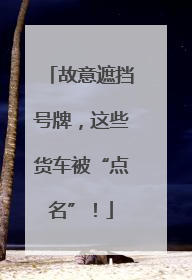 故意遮挡号牌，这些货车被“点名”！