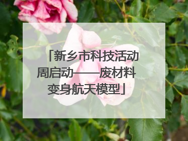 新乡市科技活动周启动——废材料变身航天模型