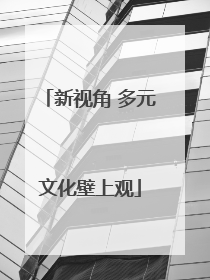 新视角 多元文化壁上观