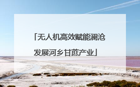 无人机高效赋能澜沧发展河乡甘蔗产业