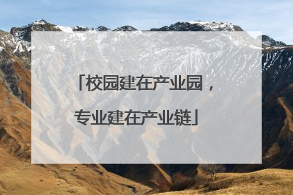 校园建在产业园，专业建在产业链