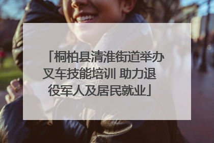 桐柏县清淮街道举办叉车技能培训 助力退役军人及居民就业
