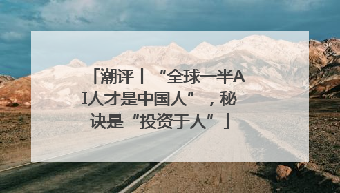 潮评丨“全球一半AI人才是中国人”，秘诀是“投资于人”