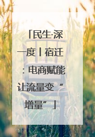 民生·深一度丨宿迁：电商赋能让流量变“增量”
