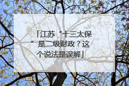 江苏“十三太保”是二级财政？这个说法是误解