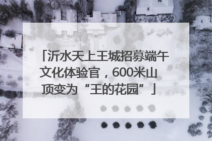 沂水天上王城招募端午文化体验官，600米山顶变为“王的花园”